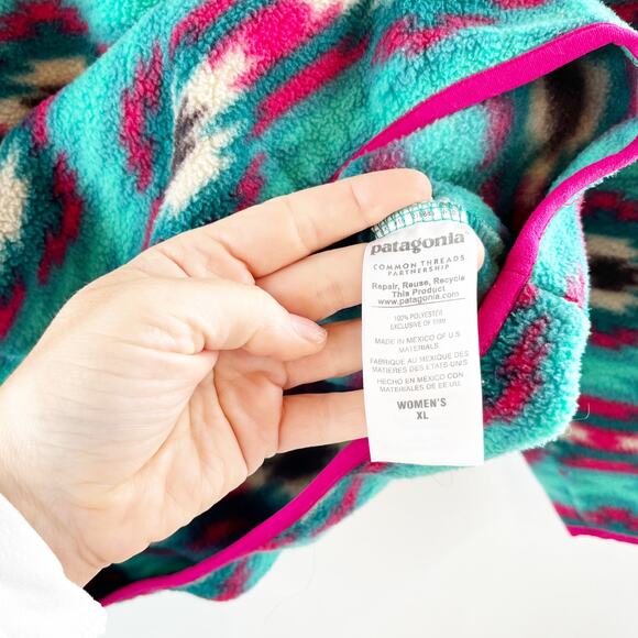 Patagonia T Snap Synchilla Long Sleeve Fleece Jacket Wild Desert Green XL - Picture 6 of 9